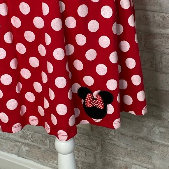 Minnie Mouse Skirt Halloween Costume Disney World Red White Polka Dots - Picture 2 of 5
